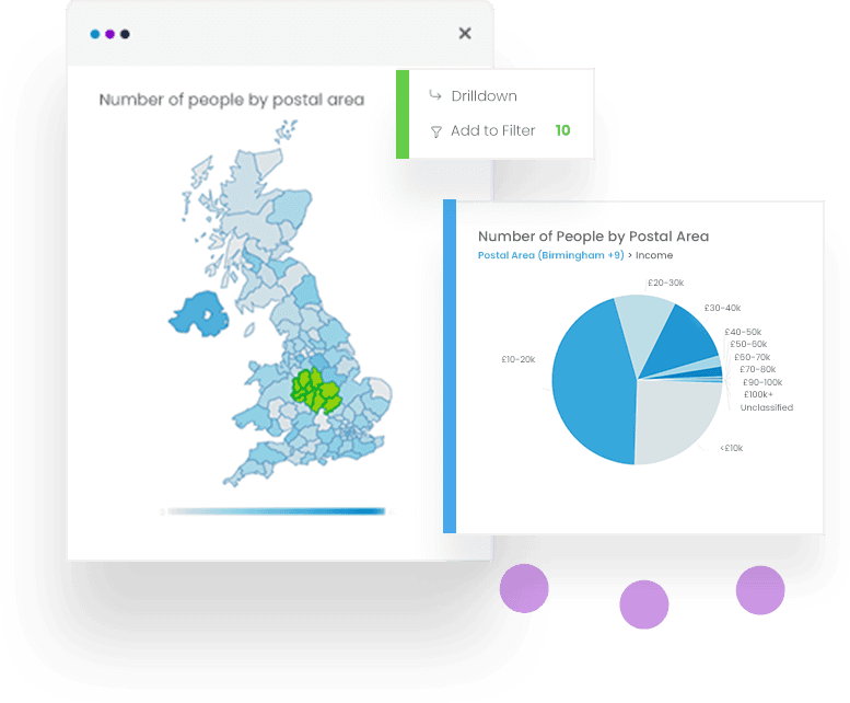 visually select data